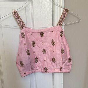 Three piece handmade saree